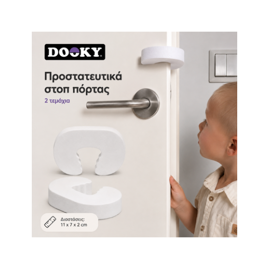 Dooky Προστατευτικά στοπ πόρτας 2 τεμ - Λευκό DK-2301108